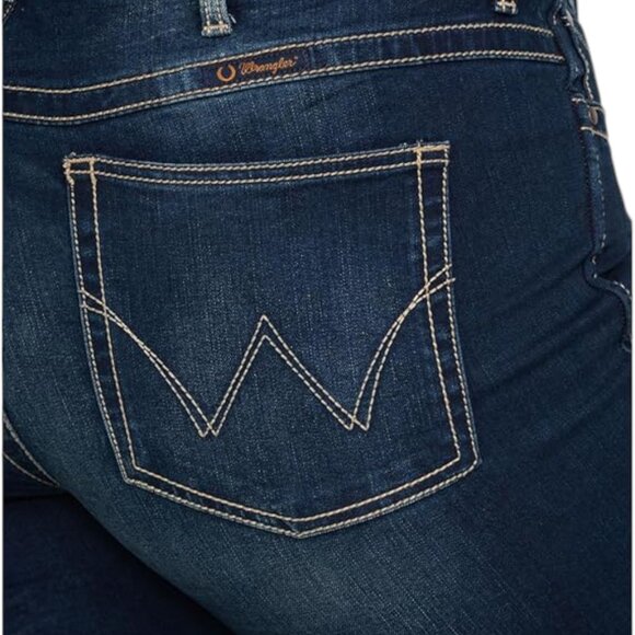 Wrangler Q-Baby Boot Cut Jeans Women's Plus Size 20W x 32 Dark Wash NWT - Picture 4 of 13